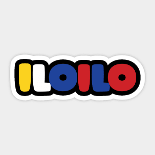 Iloilo City Philippines in Filippino Flag Colors Sticker